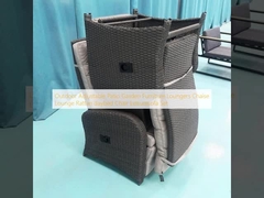 أثاث الحديقة الخارجي القابل للتعديل الكراسي الصفحة الصفحة الراتنة السرير النهاري الكرسي الترفيه الكنب مجموعة